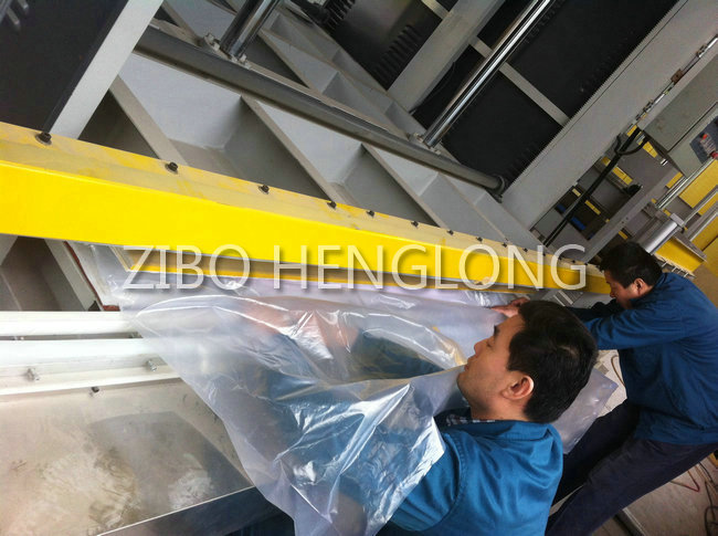 Mattress foam compressed machine